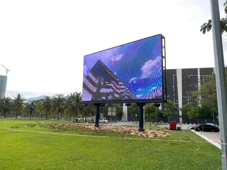 LED billboard display installation for commercial advertising