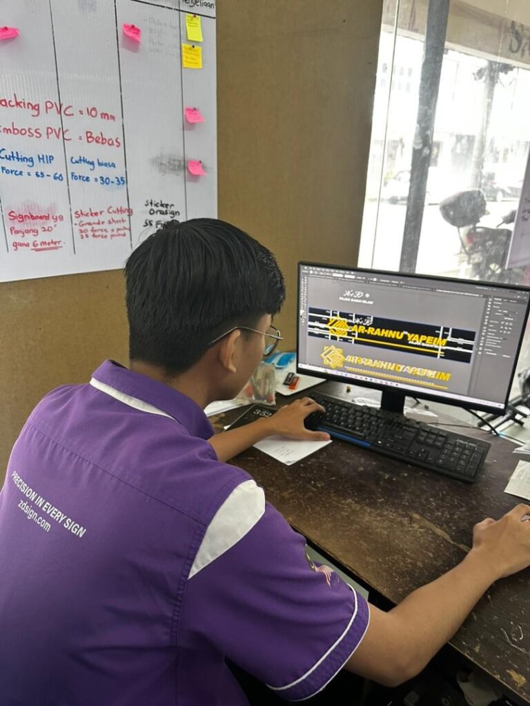 Design progress by design ZD Sign Specialist